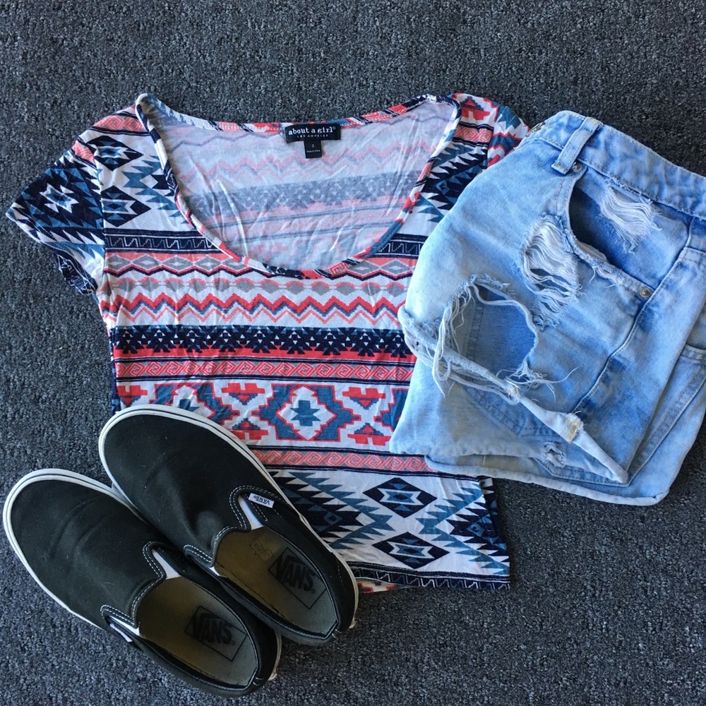Cute tribal print crop top